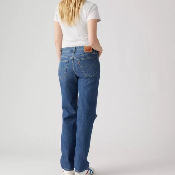 Levi's Low Pro Mid Rise Distressed Straight Jeans 29 - Picture 3 of 15